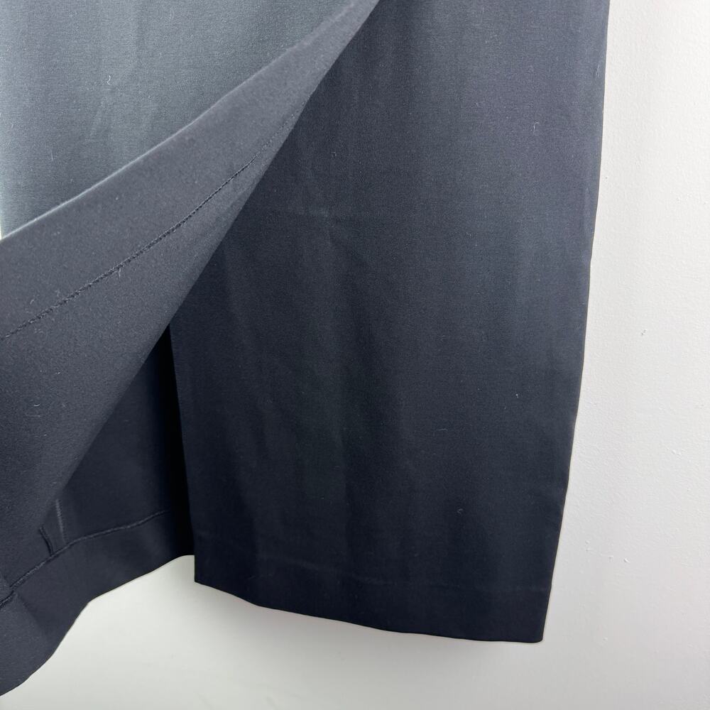 Babaton Aritzia Black Midi Pencil Skirt Billy Asymmetrical Waist Button Size 4 - Picture 5 of 9
